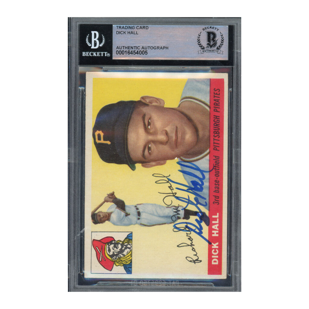 1955 Topps #126 Dick Hall Beckett Auth