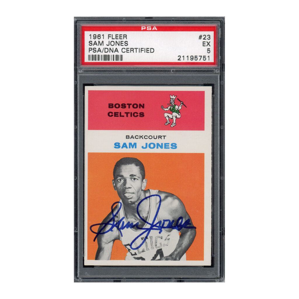 1961 Fleer #23 Sam Jones PSA 5 Auto