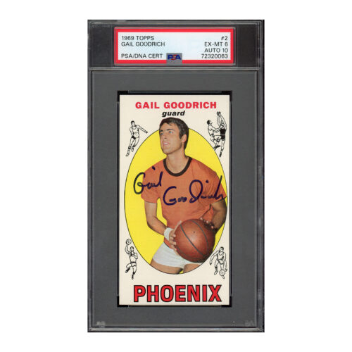 1969 Topps #2 Gail Goodrich PSA 6 Auto 10