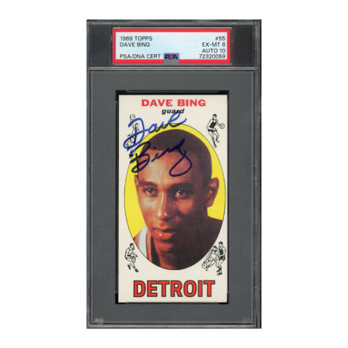 1969 Topps #55 Dave Bing PSA 6 Auto 10