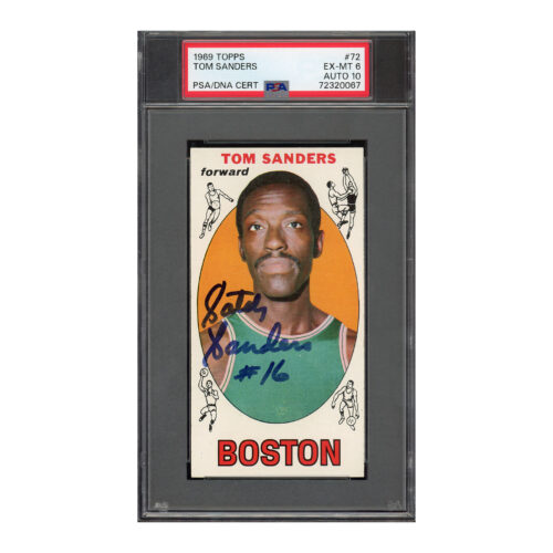 1969 Topps #72 Tom Sanders PSA 6 Auto 10