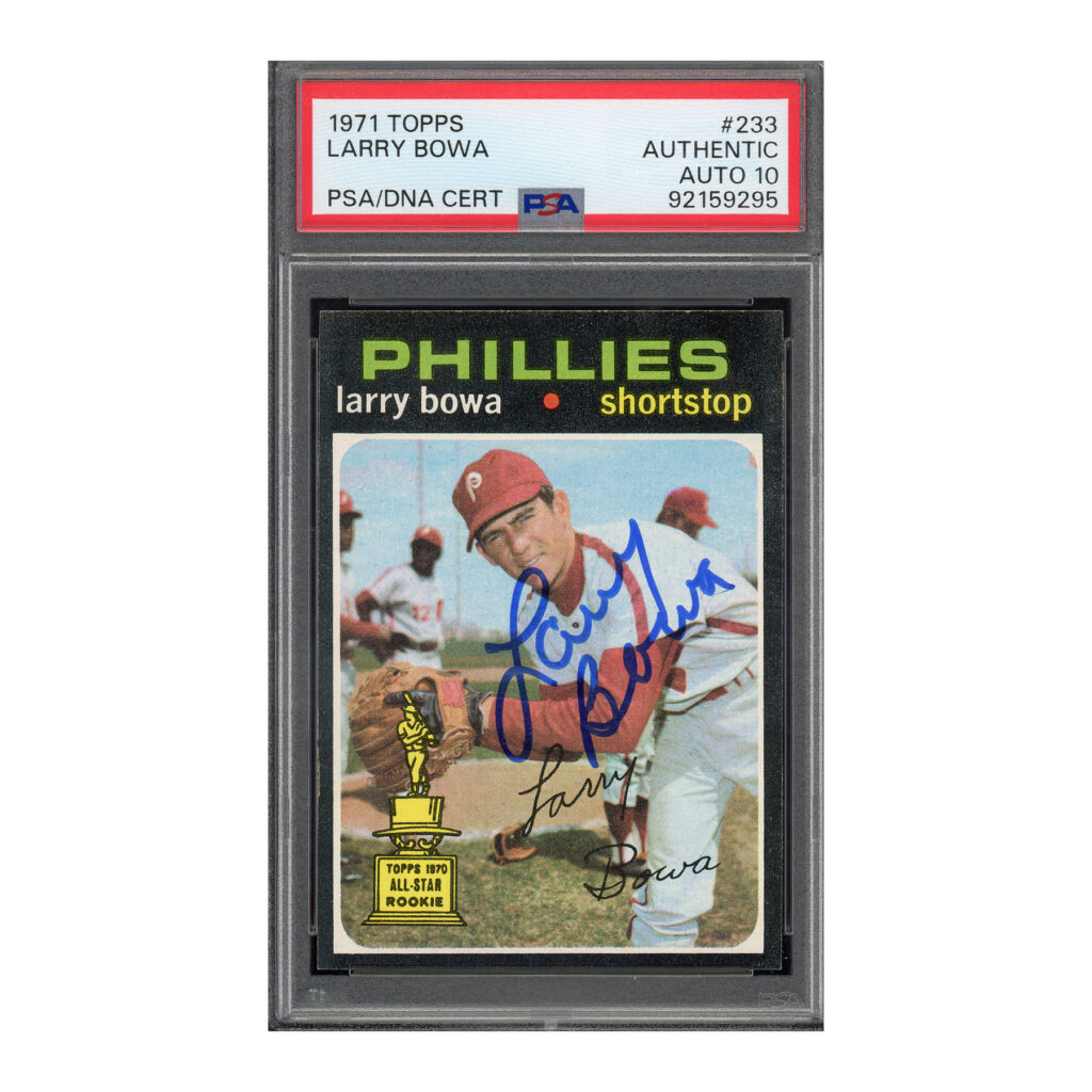 1970 Topps #233 Larry Bowa PSA Auth Auto 10