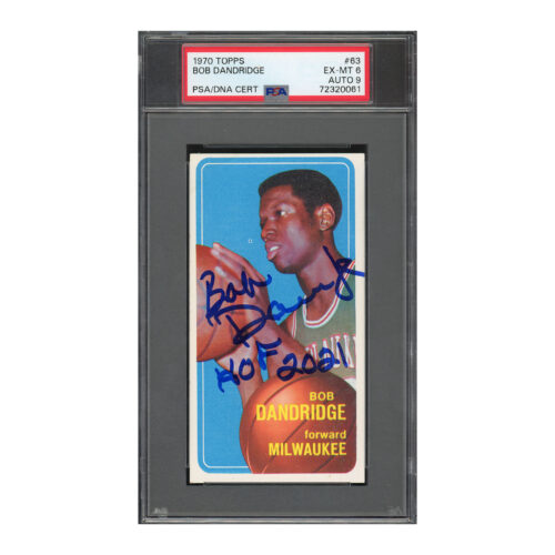 1970 Topps #63 Bob Dandridge PSA 6 Auto 9