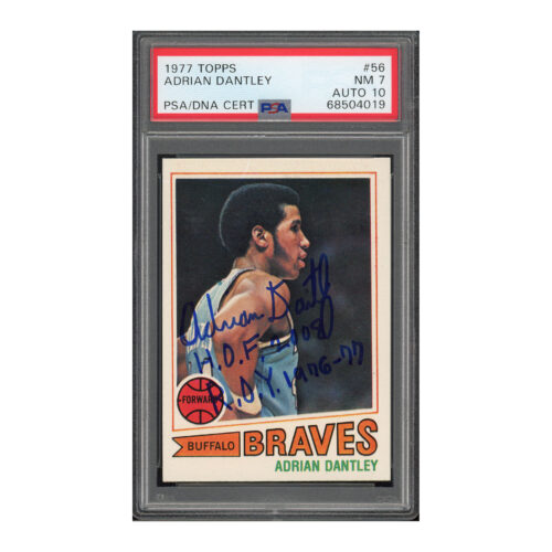 1977 Topps #56 Adrian Dantley PSA 7 Auto 10