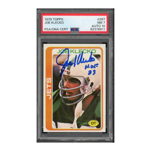 1978 Topps #287 Joe Klecko PSA 7 Auto 10