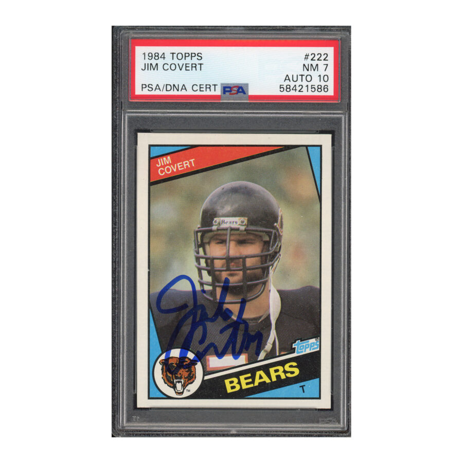 1984 Topps #222 Jim Covert PSA 7 Auto 10