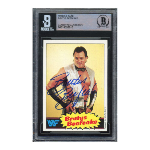 1985 Topps WWF #10 Brutus Beefcake Beckett Auto