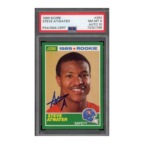 1989 Score #263 Steve Atwater PSA 8 Auto 10