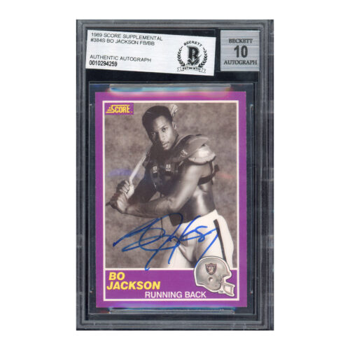 1989 Score Supplemental #348S Bo Jackson Beckett Auto