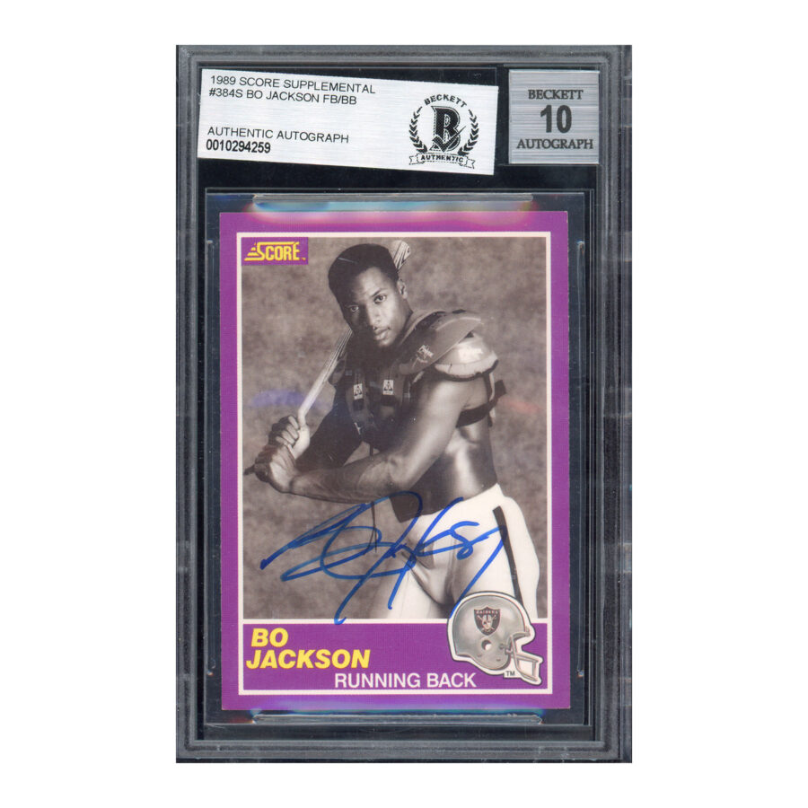 1989 Score Supplemental #348S Bo Jackson Beckett Auto