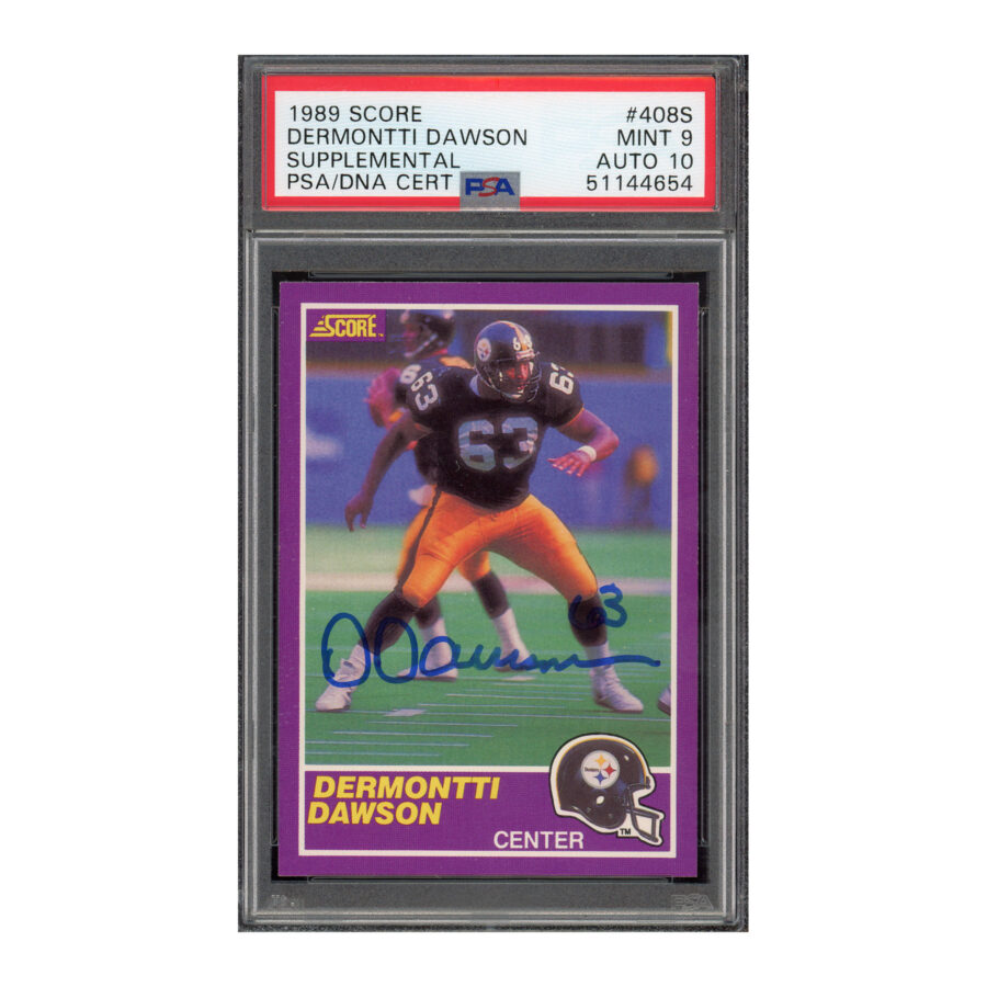 1989 Score Supplemental #408S Dermontti Dawson PSA 9 Auto 10