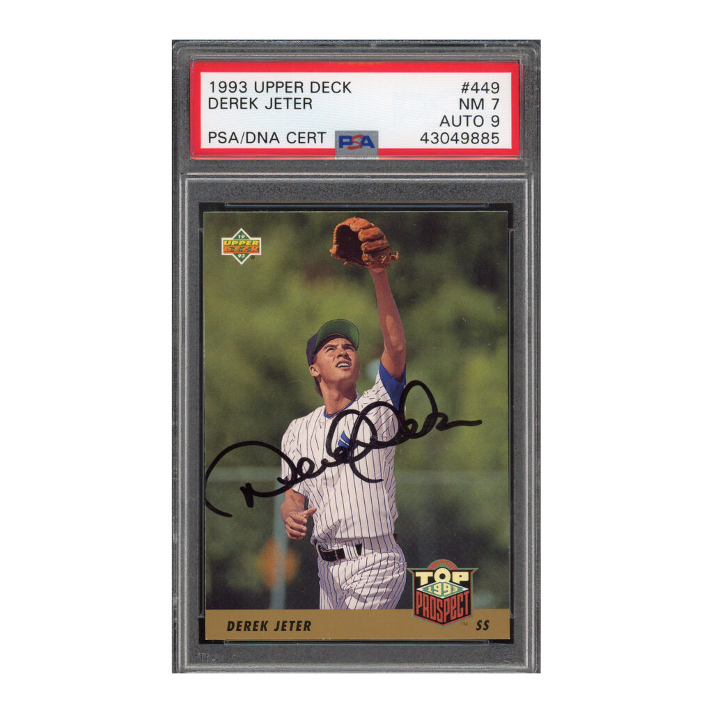 1993 Upper Deck #449 Derek Jeter PSA 7 Auto 9