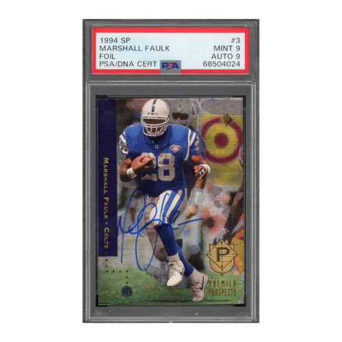 1994 SP #3 Marshall Faulk PSA 9 Auto 9