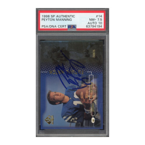 1998 SP Authentic #14 Peyton Manning PSA 7.5 Auto 10
