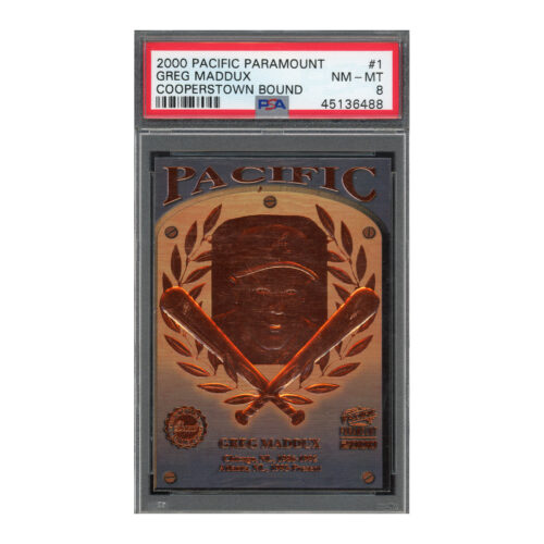 2000 Pacific Paramount Cooperstown Bound #1 Greg Maddux PSA 8