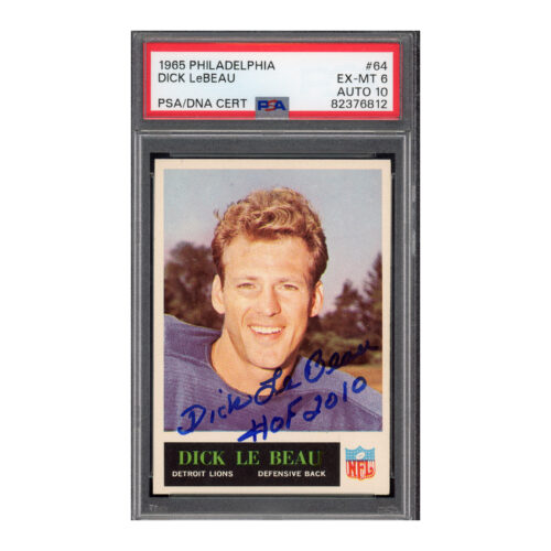 1965 Philadelphia #64 Dick LeBeau PSA 6 Auto 10