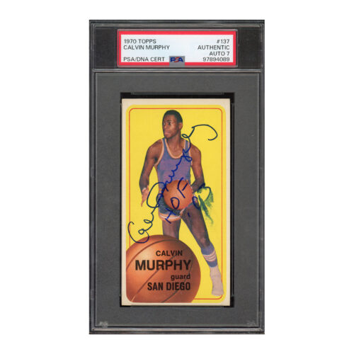 1970 Topps #137 Calvin Murphy PSA Auth Auto 7