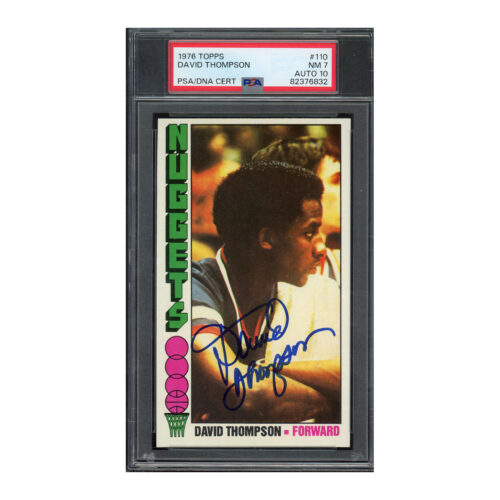1976 Topps #110 David Thompson PSA 7 Auto 10