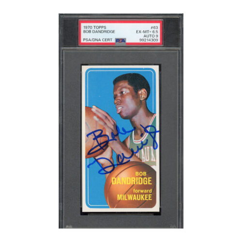 1970 Topps #63 Bob Dandridge PSA 6.5 Auto 9