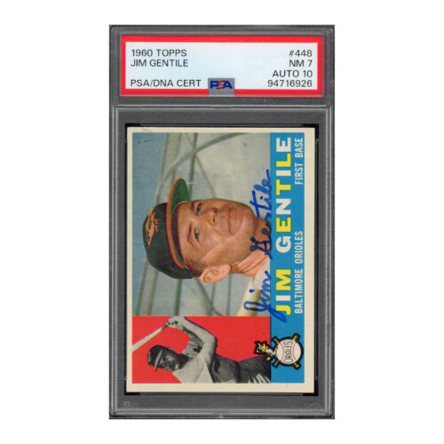 1960 Topps #448 Jim Gentile PSA 7 Auto 10