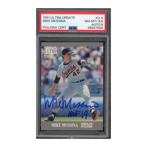 1991 Ultra Update #U-4 Mike Mussina PSA 8.5 Auto 9