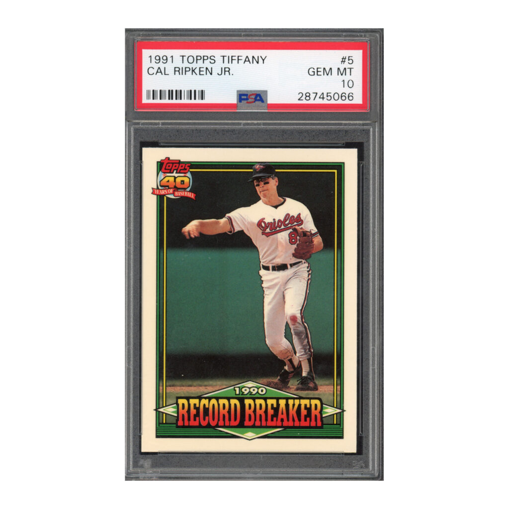 1991 Topps Tiffany #5 Cal Ripken PSA 10