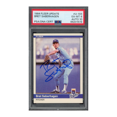 1984 Fleer Update #U-103 Bret Saberhagen PSA 6 Auto 10