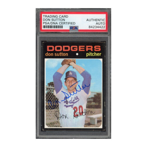 1971 Topps #361 Don Sutton PSA Auto Auth