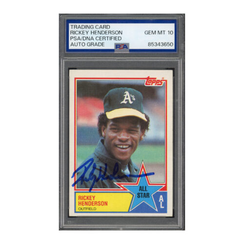 1983 Topps #391 Rickey Henderson PSA signed auto autograph GEM Mint 10