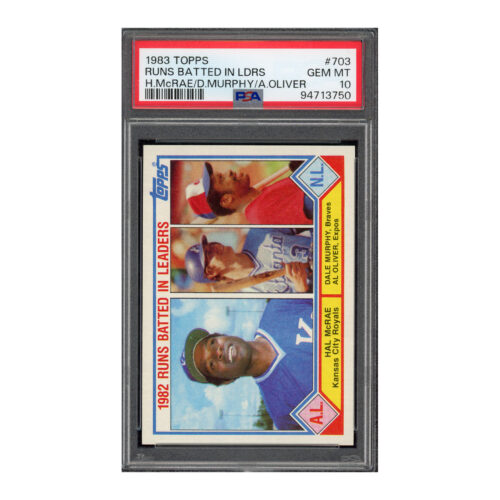 1983 Topps #703 RBI Leaders Oliver Murphy McRae PSA 10