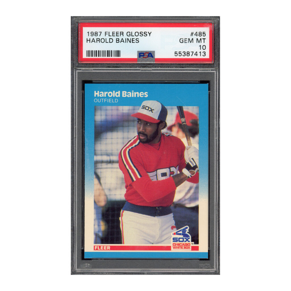 1987 Fleer Glossy #485 Harold Baines PSA 10