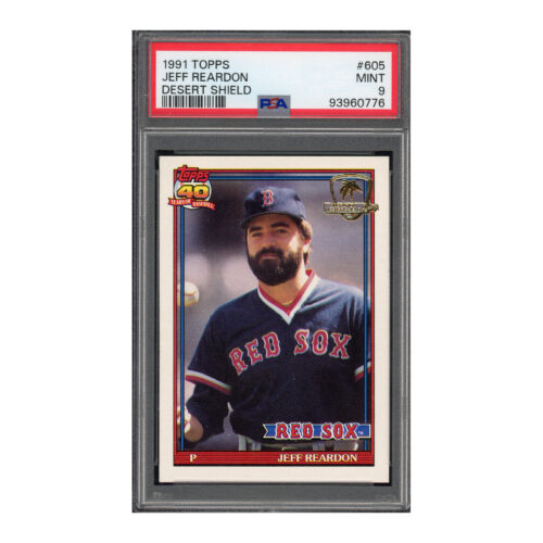 1991 Topps Desert Shield #605 Jeff Reardon PSA 9