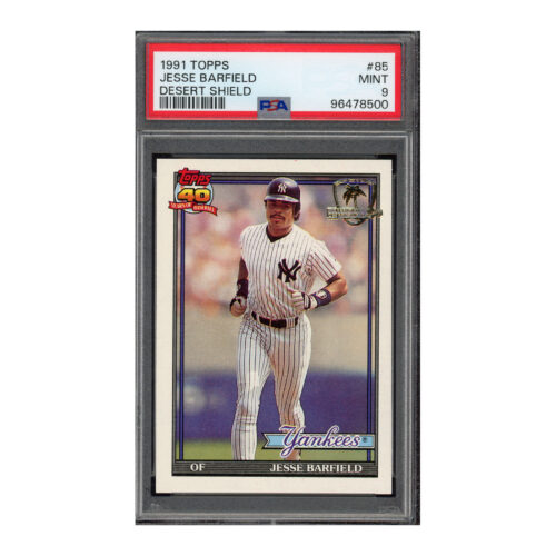 1991 Topps Desert Shield #85 Jesse Barfield PSA 9