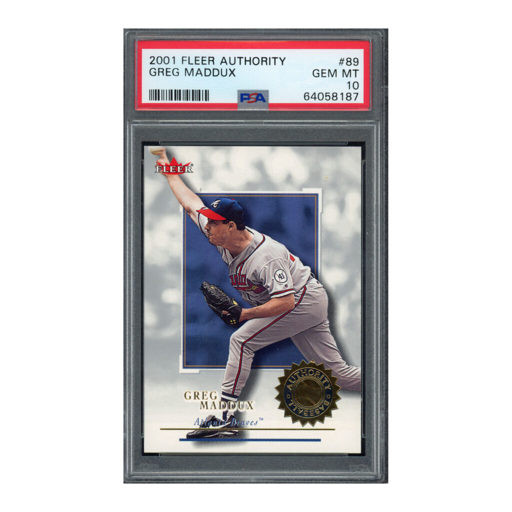 2001 Fleer Authority #89 Greg Maddux PSA 10
