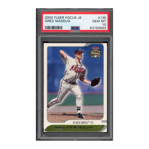 2002 Fleer Focus JE #135 Greg Maddux PSA 10