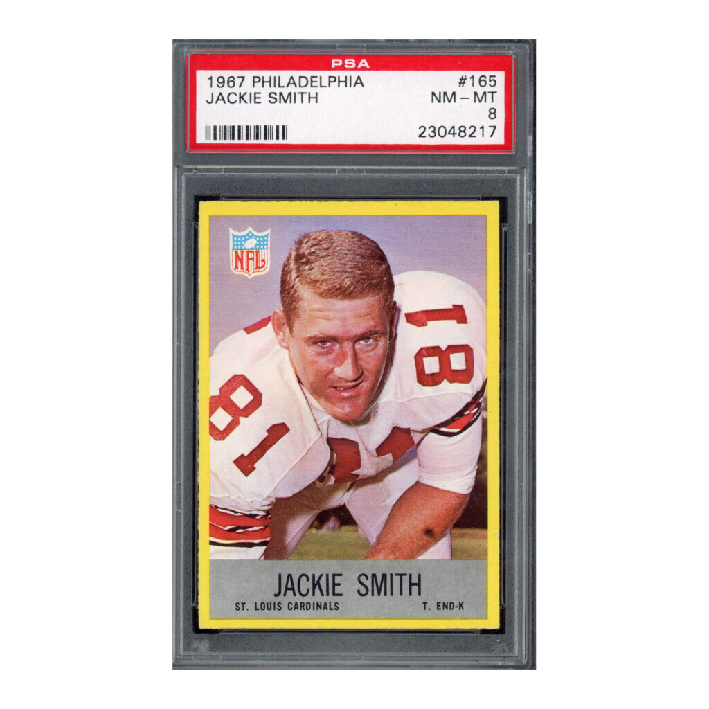 1967 Philadelphia #165 Jackie Smith PSA 8