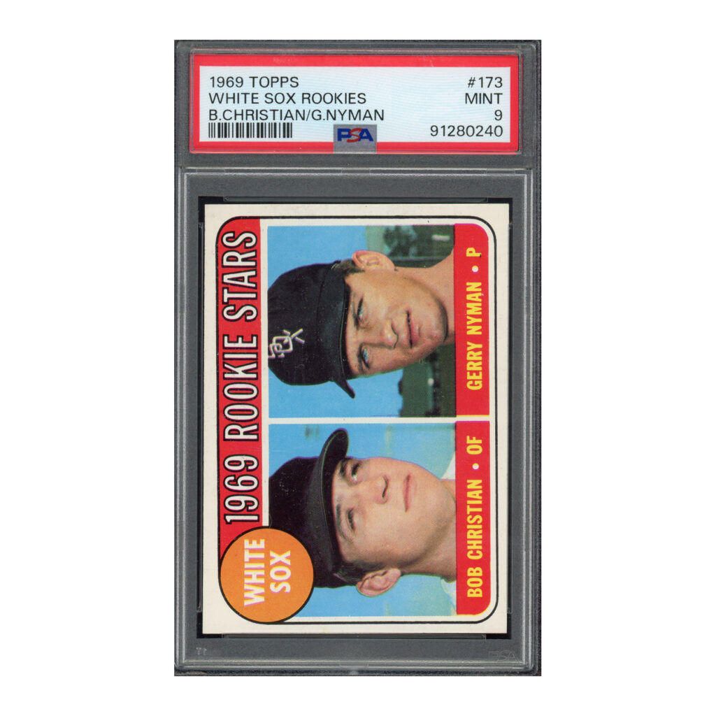 1969 Topps #173 White Sox Rookies Gerry Nyman Bob Christian PSA 9