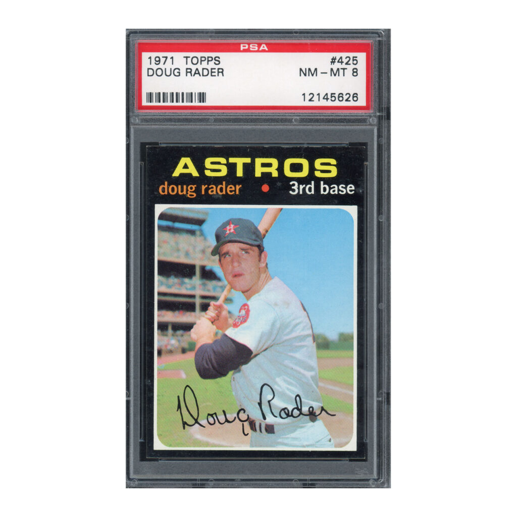1971 Topps #425 Doug Rader PSA 8