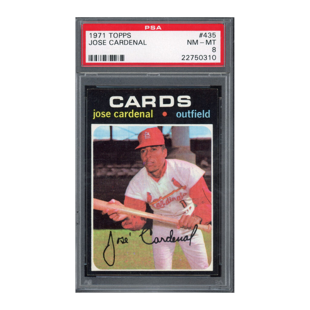 1971 Topps #435 Jose Cardenal PSA 8