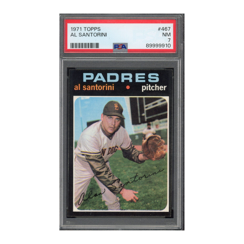 1971 Topps #467 Al Santorini PSA 7