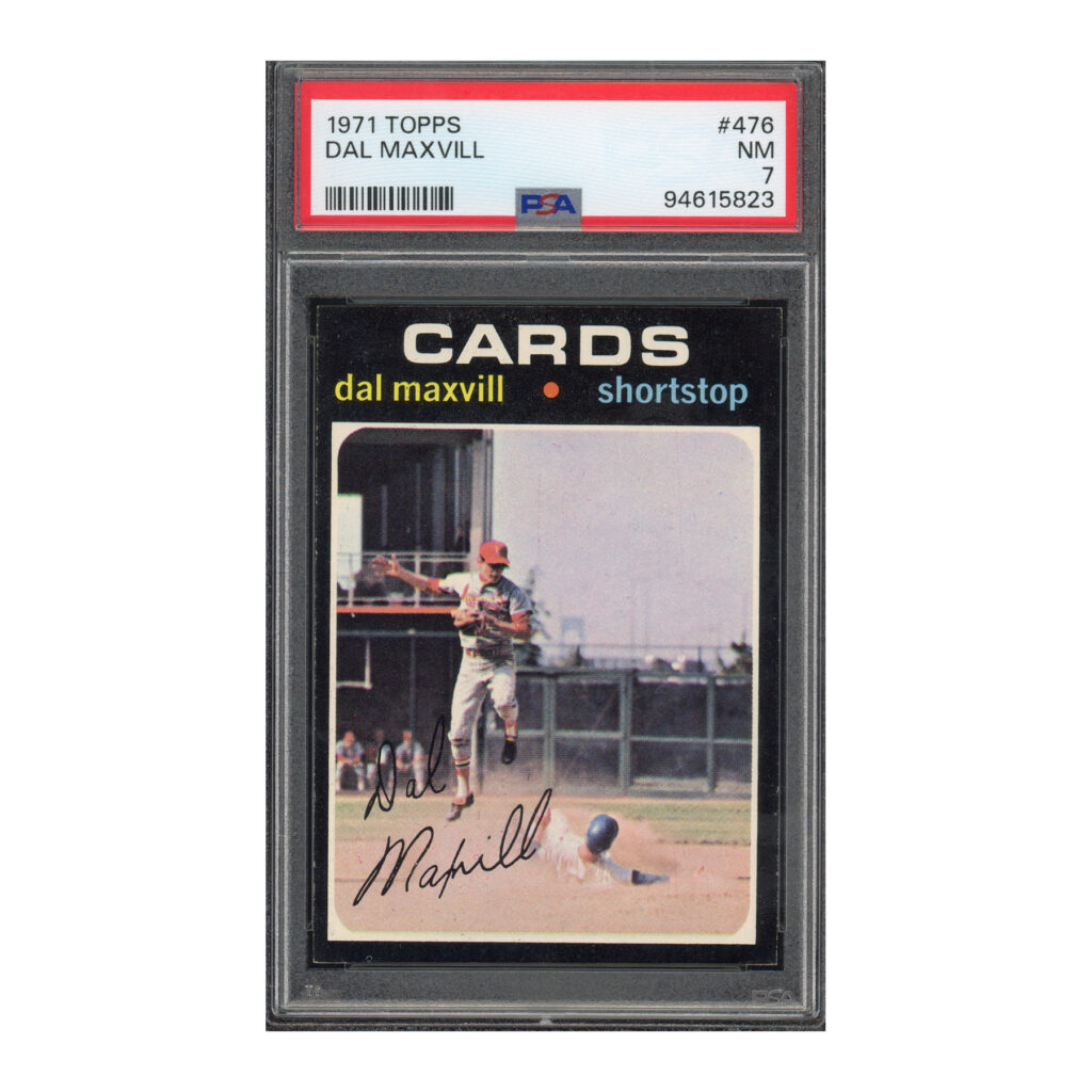 1971 Topps #476 Dal Maxvill PSA 7