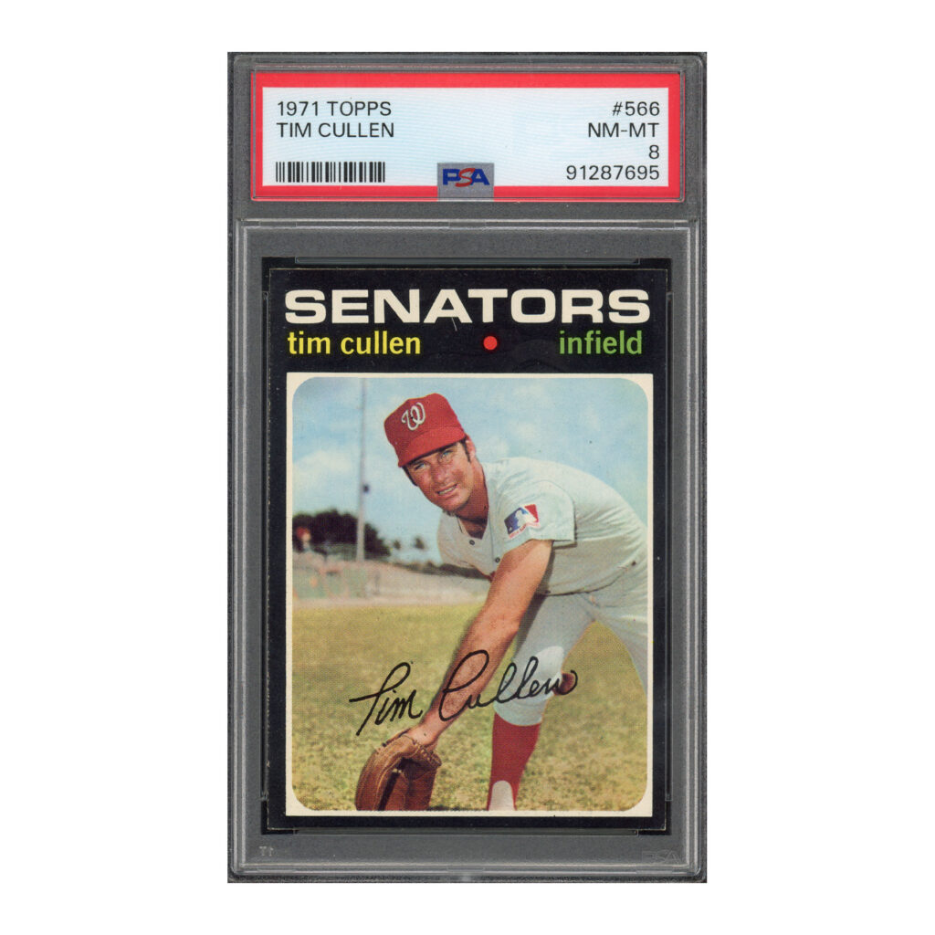 1971 Topps #566 Tim Cullen PSA 8
