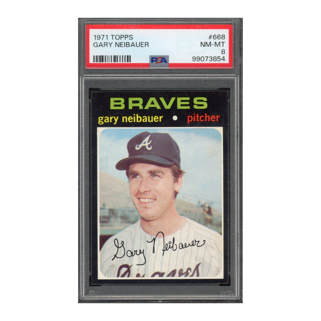 1971 Topps #668 Gary Neibauer PSA 8