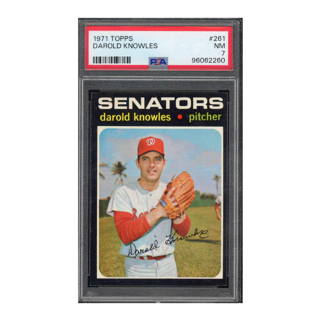 1971 Topps #261 Darold Knowles PSA 7