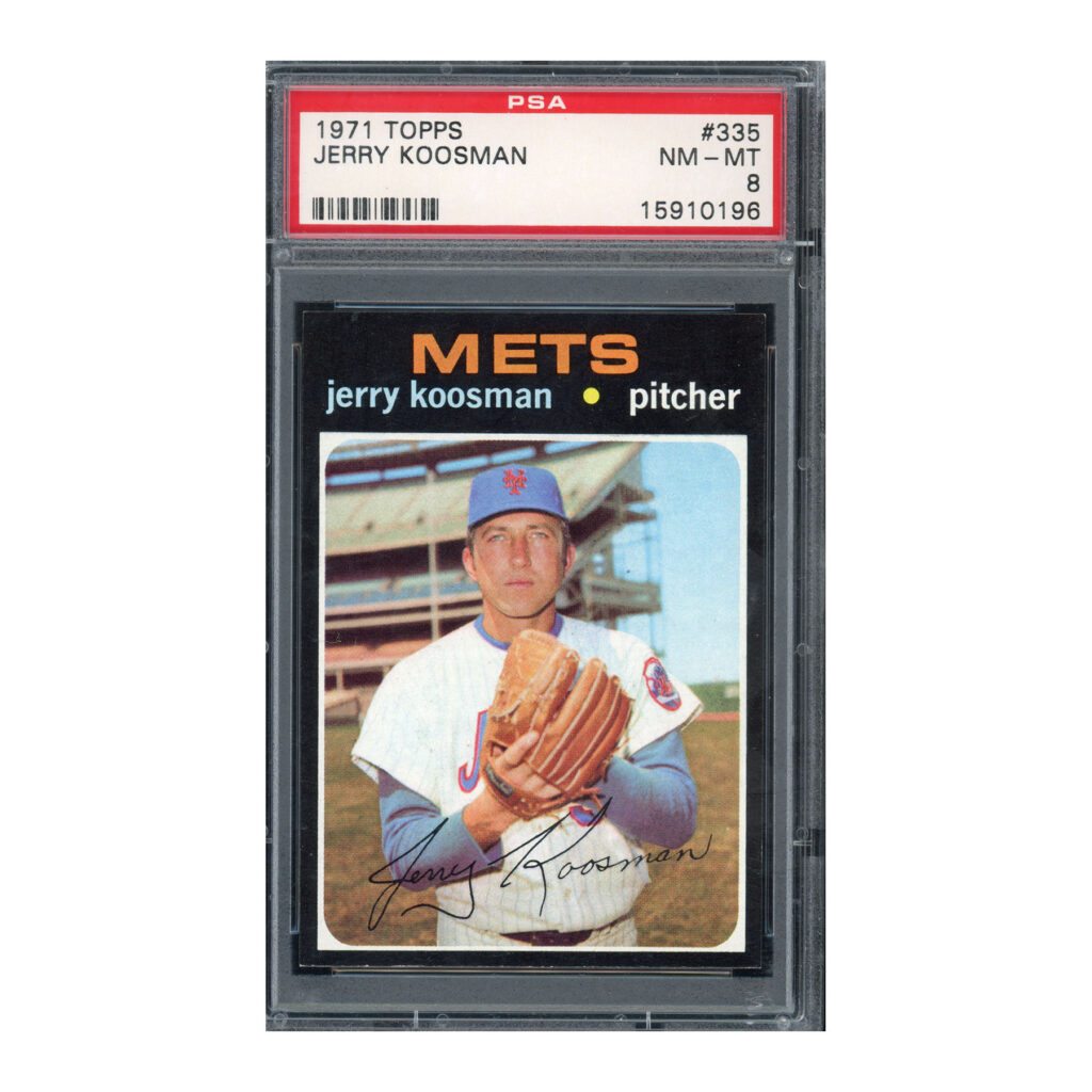 1971 Topps #335 Jerry Koosman PSA 8