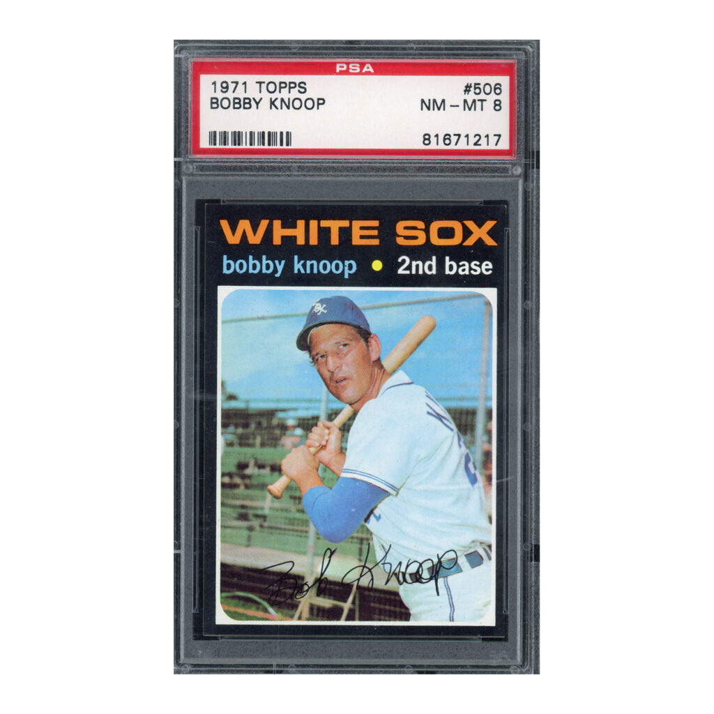 1971 Topps #506 Bobby Knoop PSA 8
