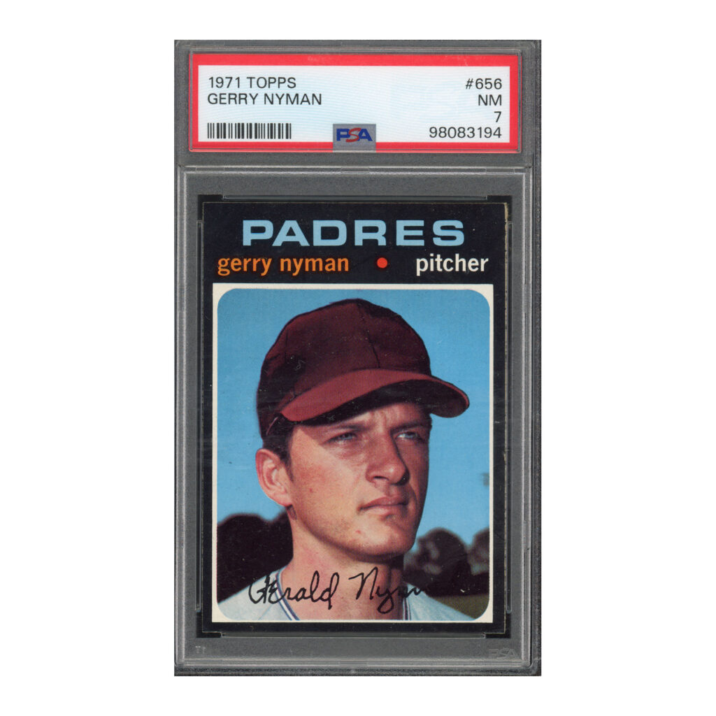 1971 Topps #656 Gerry Nyman PSA 7