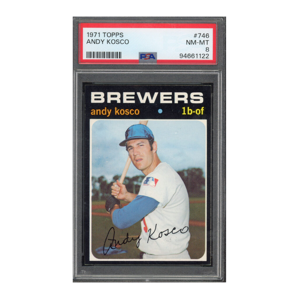 1971 Topps #746 Andy Kosco PSA 8