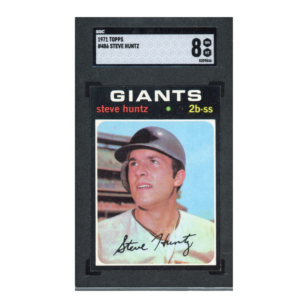 1971 Topps #486 Steve Huntz SGC 8