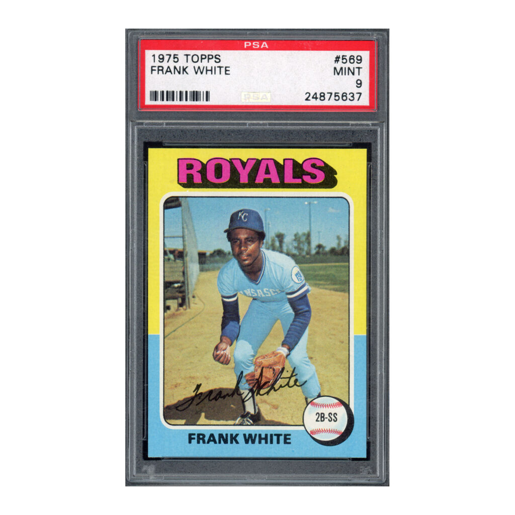 1975 Topps #569 Frank White PSA 9
